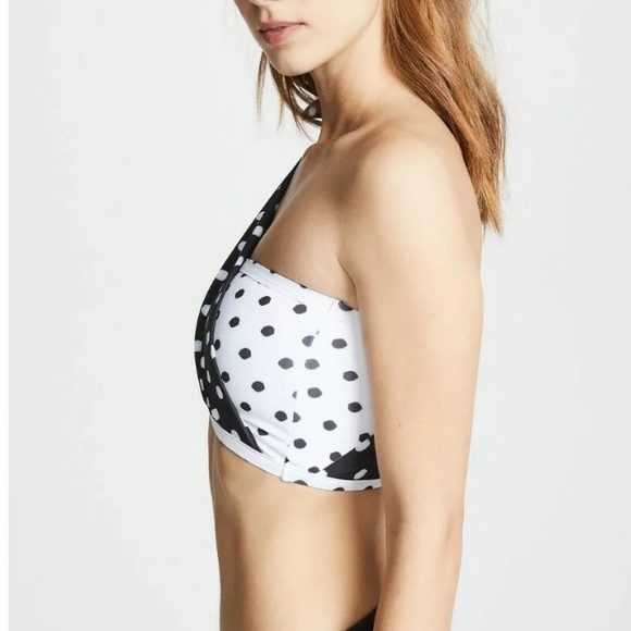 FREE PEOPLE x Beth Richards Knot Bandeau Bikini Top PolkaDot Black/White Size XS - Picture 4 of 7